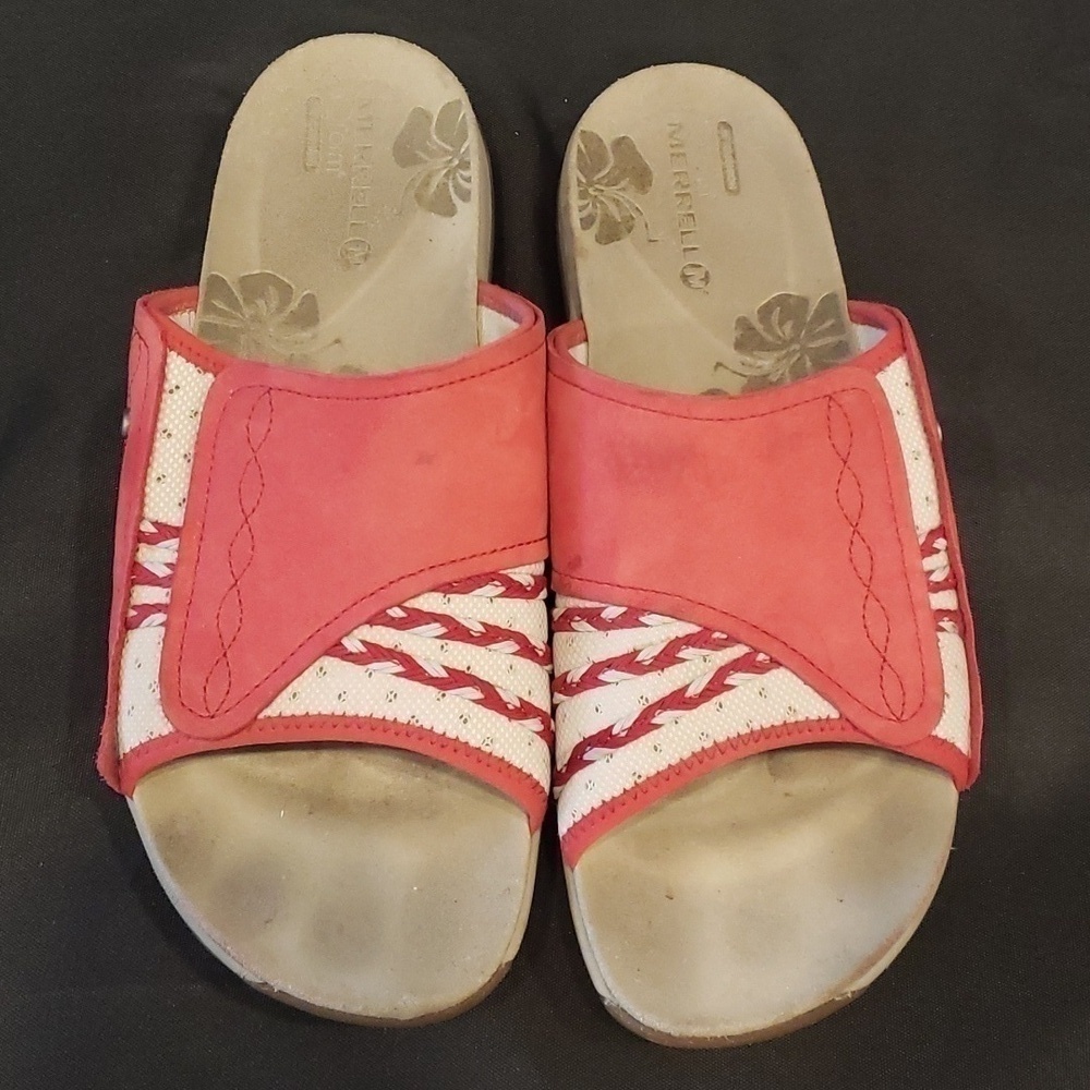 Merrell Lily Fern slide sandal in scarlet